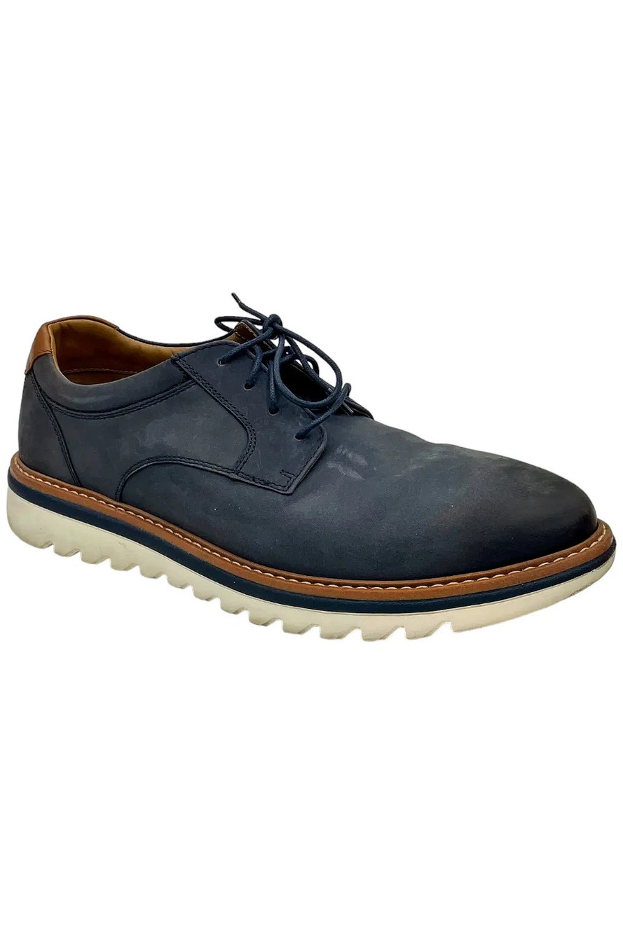 Johnston & Murphy men's Braydon Plain Toe Sneakers Navy - Medium